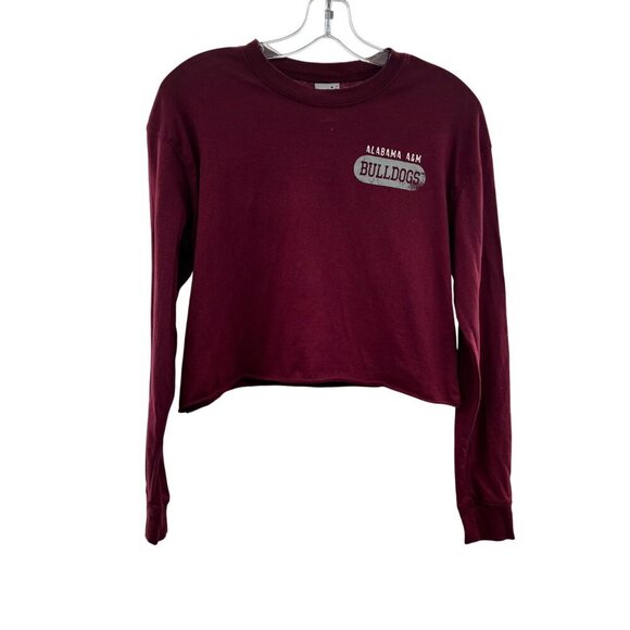 Creative Apparel Cropped Alabama A&M Long Sleeve Tee Size Small - Picture 1 of 9